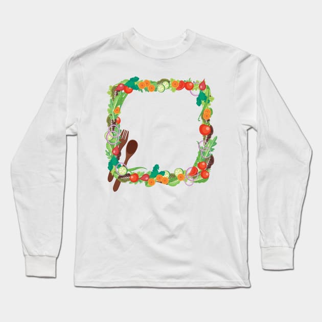 Salad Frame Long Sleeve T-Shirt by SWON Design